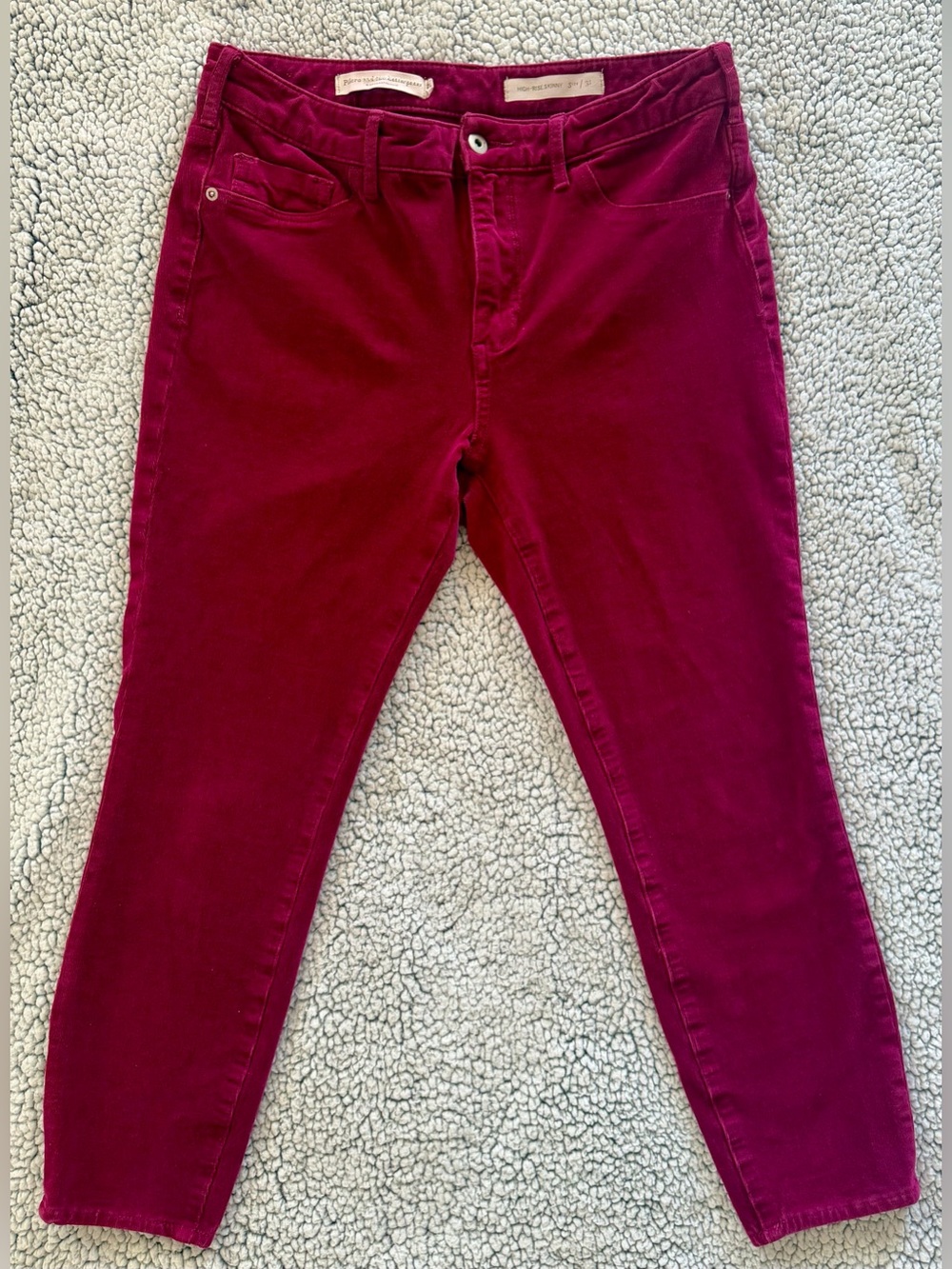 Anthropologie Skinny Jeans in Deep Berry